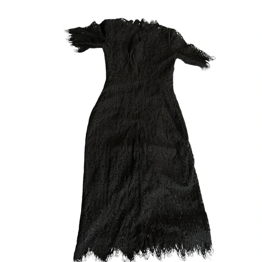 Francesca's Miami Black Lace Midi Dress XSmall
